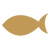 a golden icon of a fish silhouette 
