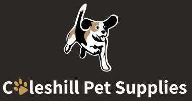 the logo for Coleshill Pet Supplies - a beagle running with its tongue out